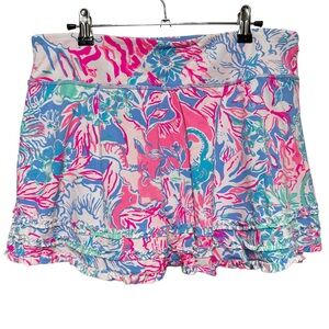 {Lilly Pulitzer} "Fionna" Blue Peri Viva La Lilly Golf Tennis Skort Shorts Skirt